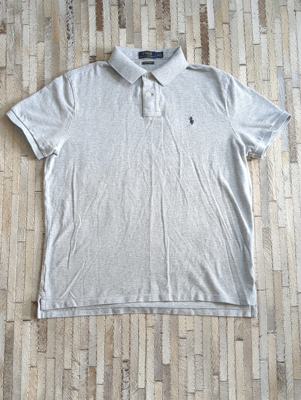 Polo Ralph Lauren Men's XL Custom Slim Fit Gray Cotton Polo Shirt